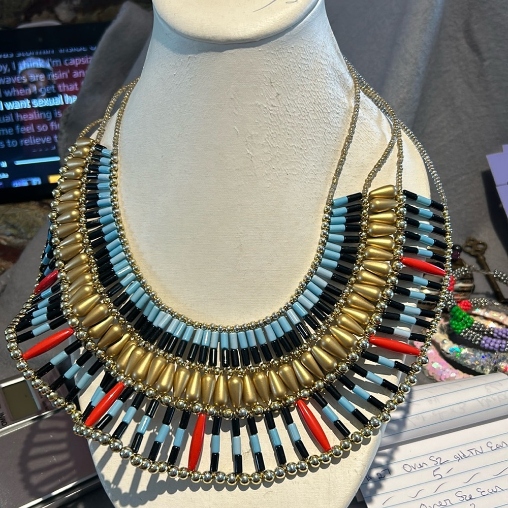 #29 Multicolor, Tribal Beads Necklace